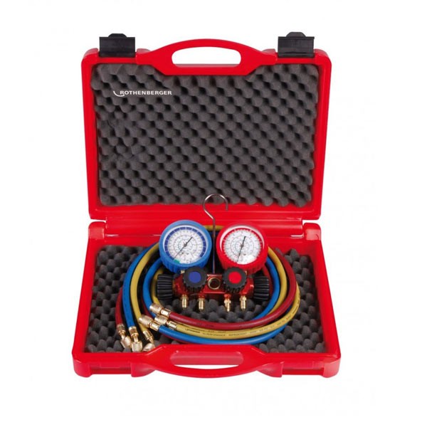 ست کامل مانیفولد 4 راهی 1/4 اینچ با شیر R22-R407C روتنبرگر آلمان