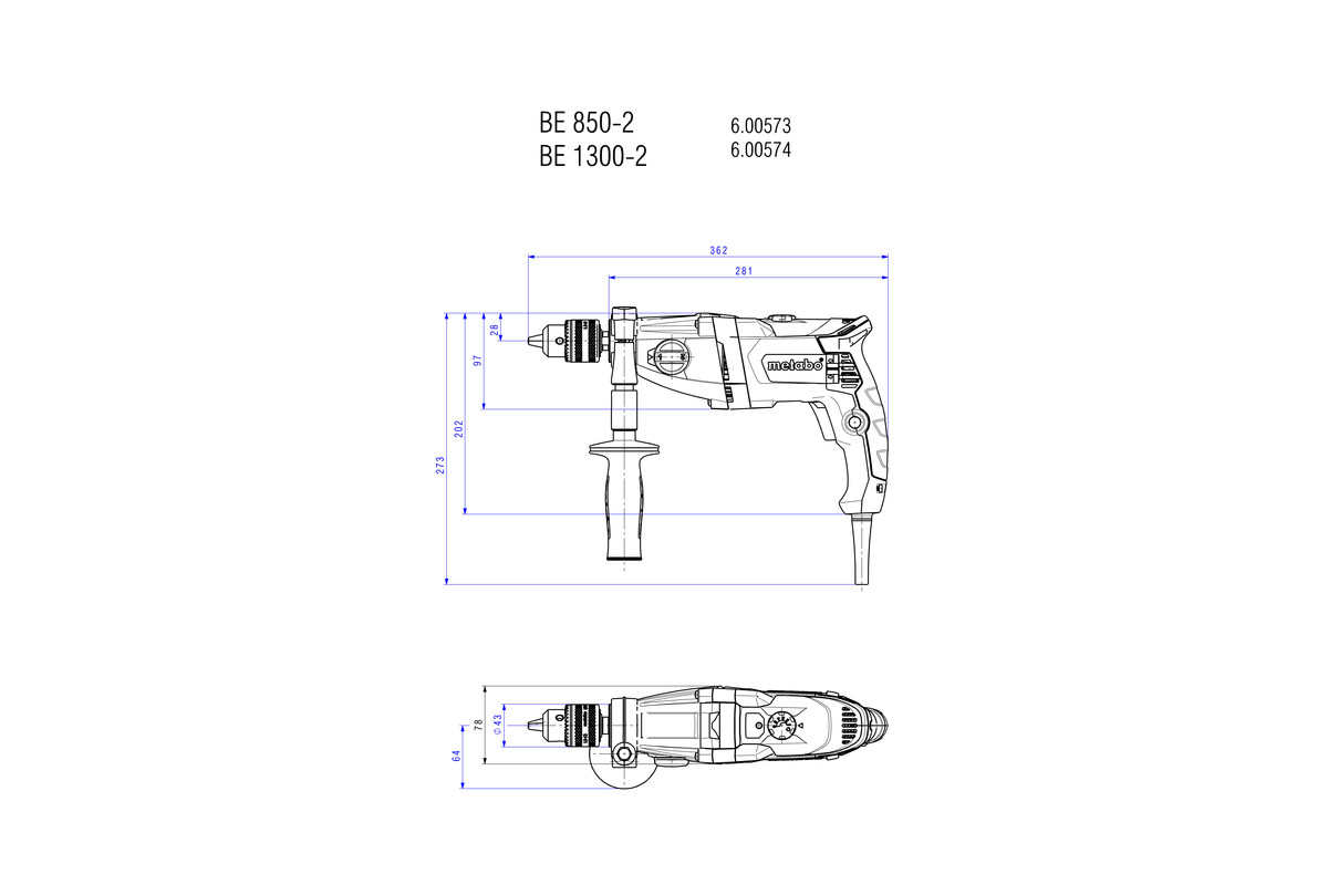 دریل برقی BEV 1300-2 متابو