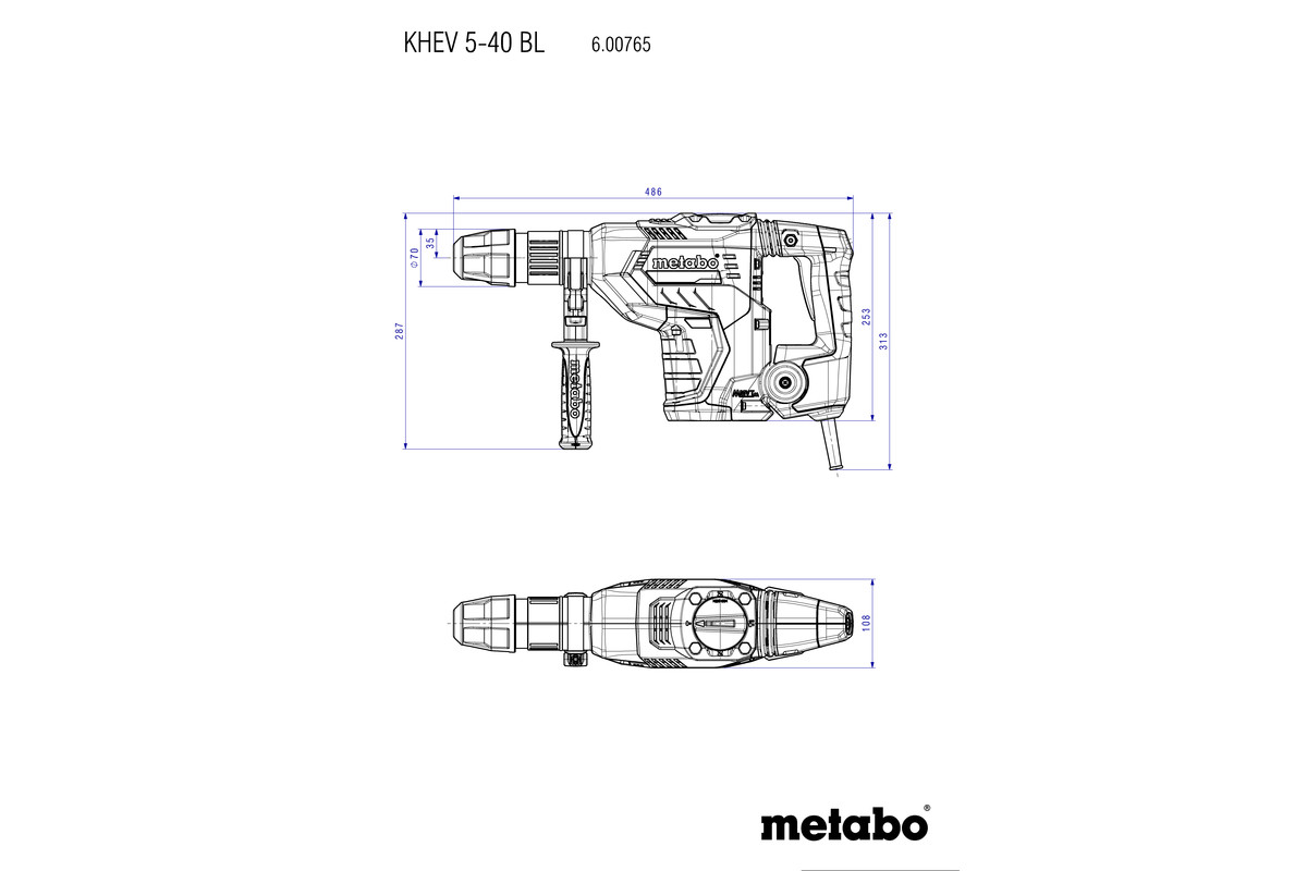 دریل بتن کن KHEV 5-40 BL برقی متابو