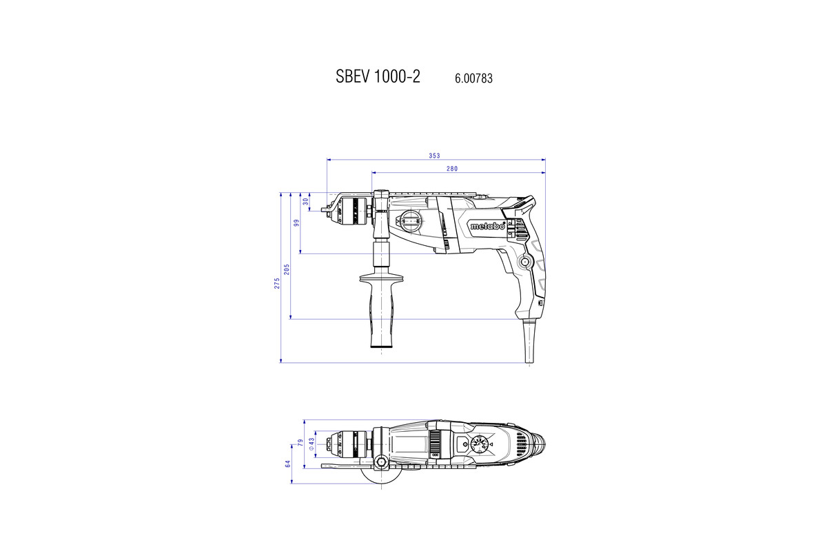 دریل برقی SBEV 1000-2 متابو