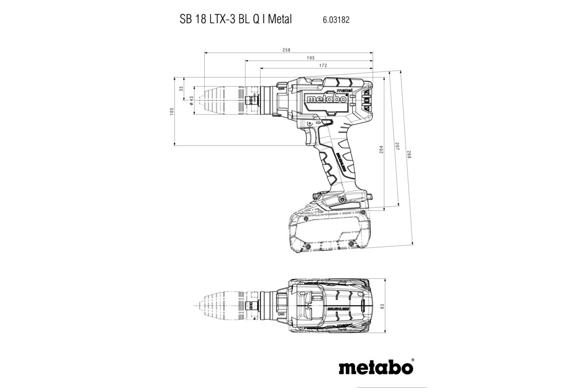 دریل شارژی SB 18 LTX -3 BL Q I Metal متابو