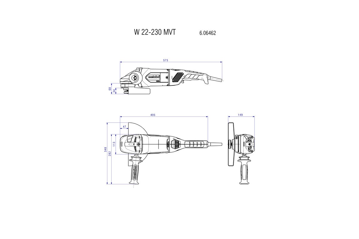 فرز برقی سنگبری WEPBA 26-230 MVT QUICK متابو